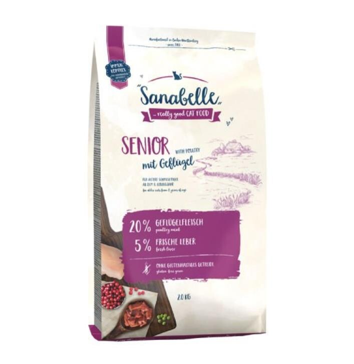 Sanabelle Senior Kümes Hayvanlı Tahılsız Yaşlı Kedi Maması 2 KG | SRC: Barcode: 4015598017459